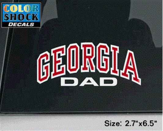 UGA Arched Georgia over DAD Decal