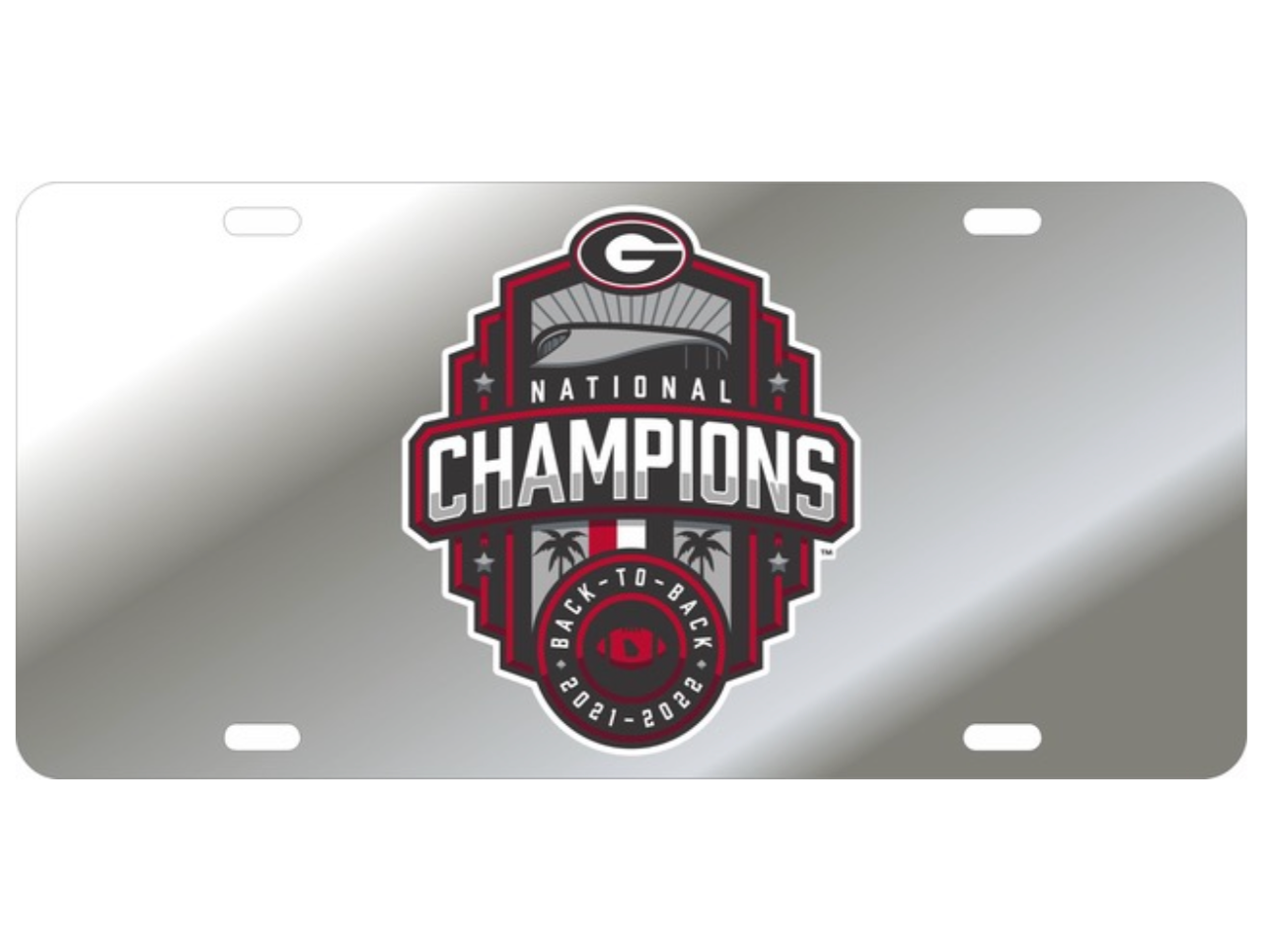 UGA 2022 National Champions Official Logo Car Tag