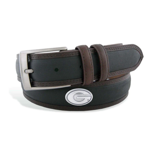 UGA Black & Brown Leather Belt