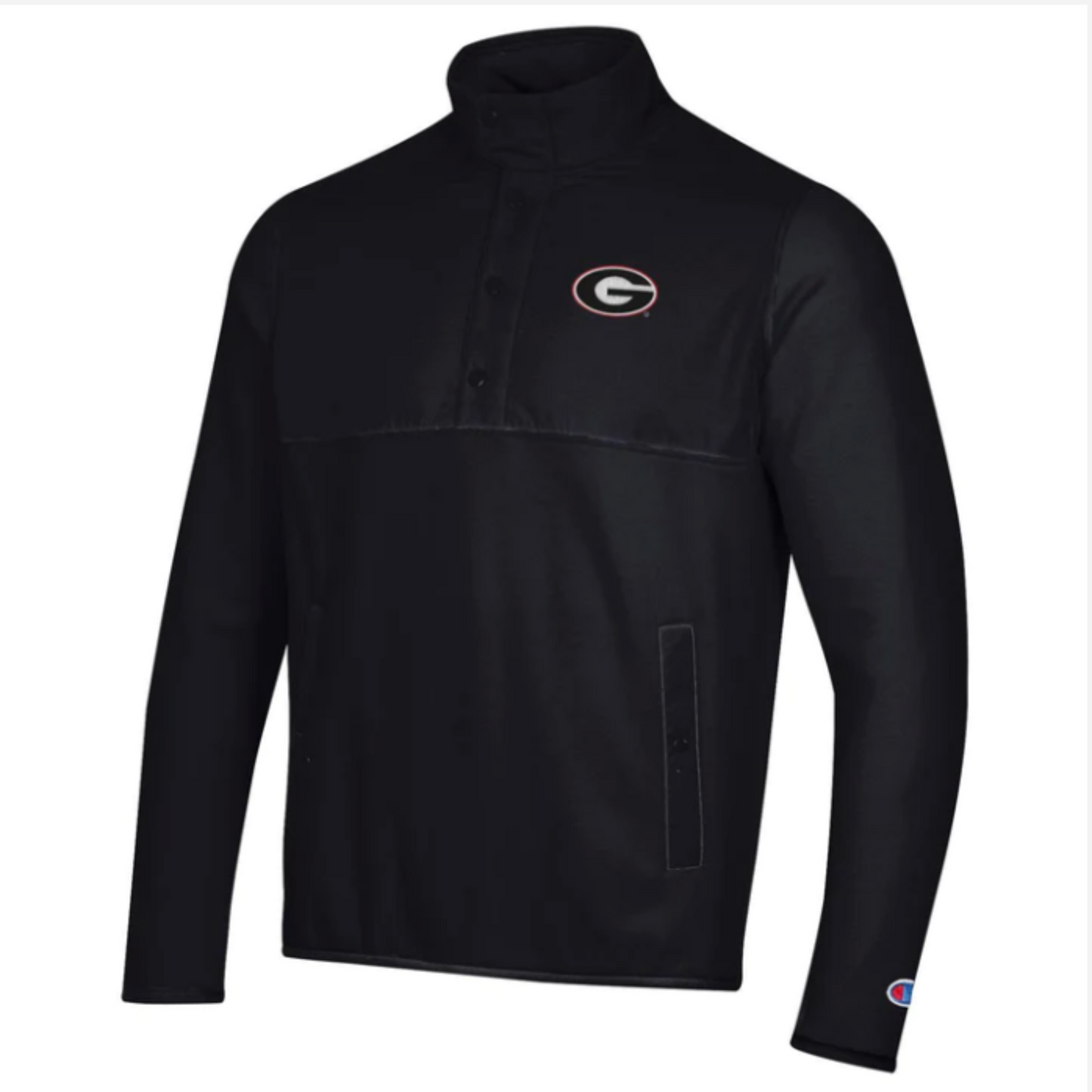 UGA Champion Explorer Fleece Snap Jacket