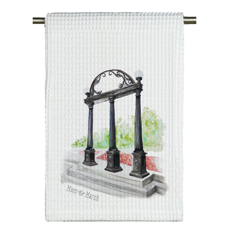 UGA Arch Watercolor Microfiber Tea Towel