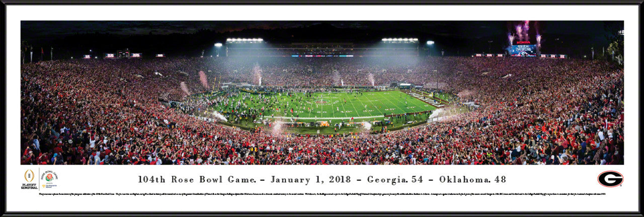 UGA Standard Framed Rose Bowl Panorama