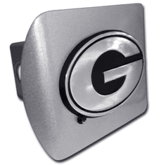 UGA Brushed Nickel Hitch Cover Brushed with Chrome Power G