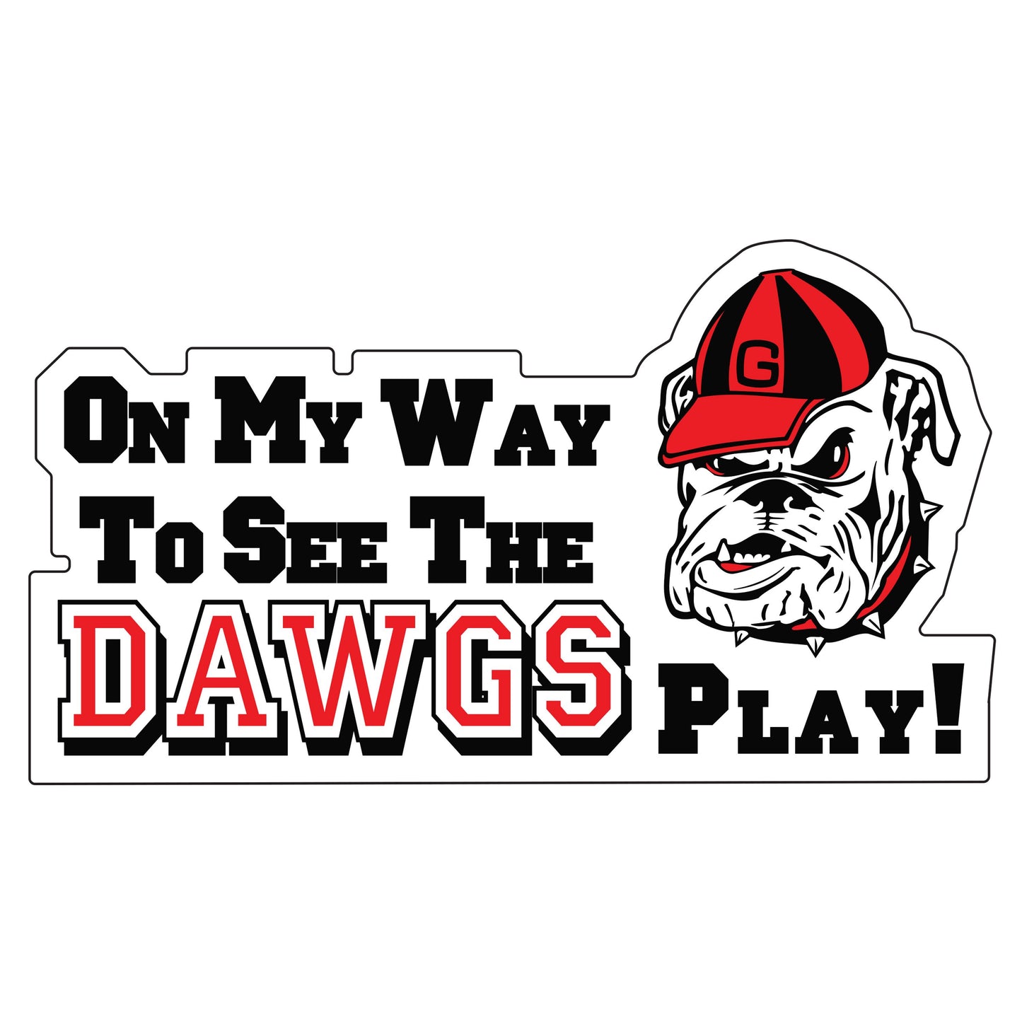 Craftique On My Way to see the Dawgs play! Car Magnet