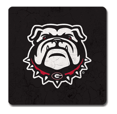 UGA New Bulldog Head Stone Coaster