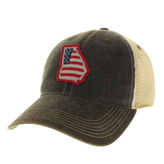 GA Legacy Flag State Patch Old Favorite Trucker Hat